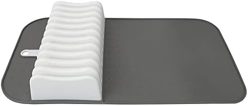 Perfect for Storage 11 Slot Knife Mat GreyWhite