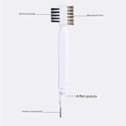 4-in-1 Kitchen Cleaning Brush with Stainless Steel Scrape Tool