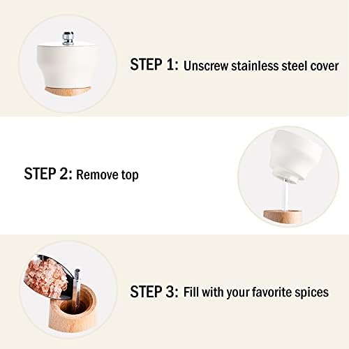 Modern Classy Salt Pepper Grinder Set for Home Kitchen by Rae Dunn