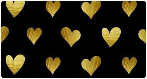 Golden Hearts Seamless Pattern Anti-Fatigue Kitchen Runner Mat