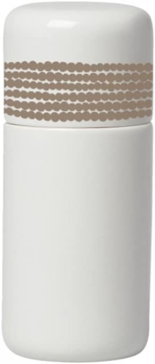 White Beige Stoneware Spice Grinder