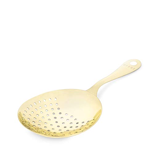 Pure 304 Steel Julep Strainer by Viski Pack of 12 Polished Gold