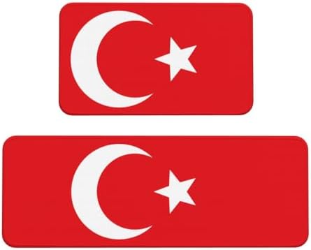 Flag of Turkey Kitchen Mat 2 Sizes Waterproof Non-Slip Rugs