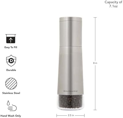 Stainless Steel Pepper Grinder byKitchenAid