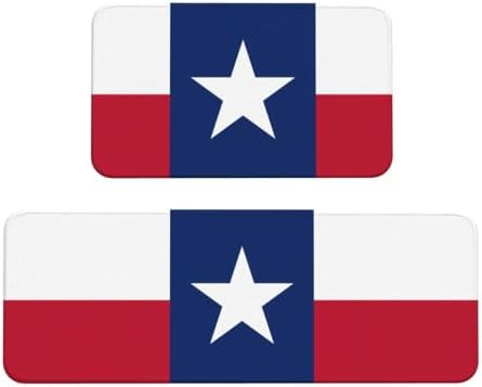 Vivid Flag of Texas Kitchen Mats