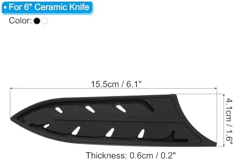 2-Piece Set of Durable PP Knife Sheaths for 6 Ceramic Knives