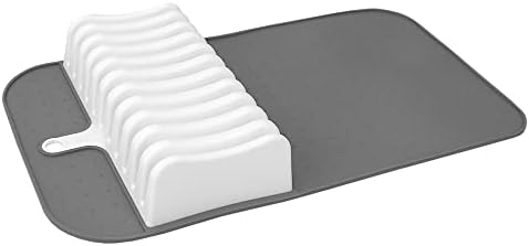 Perfect for Storage 11 Slot Knife Mat GreyWhite