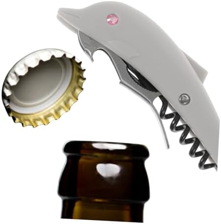 HOLIDYOYO Dolphin Shaped Electric Bottle Opener for Beer Wine