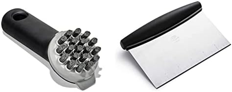 Oxo Good Grips Cast Iron Brush Stainless Steel Scraper Chopper Bundle