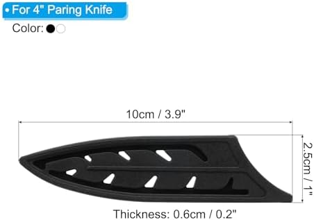 Durable Knife Edge Protection for 4 Santoku Knives Black Transparent