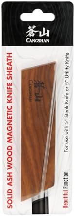 -inch Cangshan Ash Wood Magnetic Knife Sheath Folding Pouch
