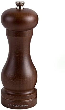 Cole Mason Capstan wood Pepper Grinder - Black 65 inch Precision Mechanism