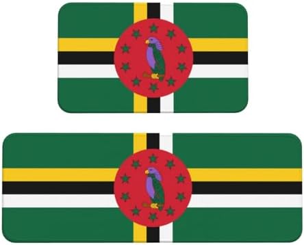 JxWCher Kitchen Mat Flag of the Commonwealth of Dominica Print 17x4717x29