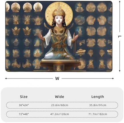 HYTTER Statue of God Flannel Water Absorb Mat 72x48 inch