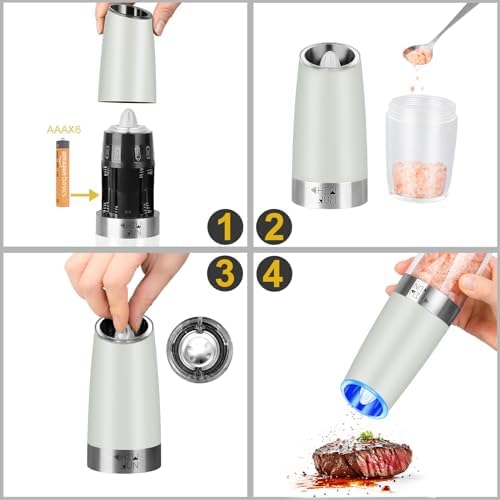 Gravity Salt Pepper Grinder Set by CHEW FUN