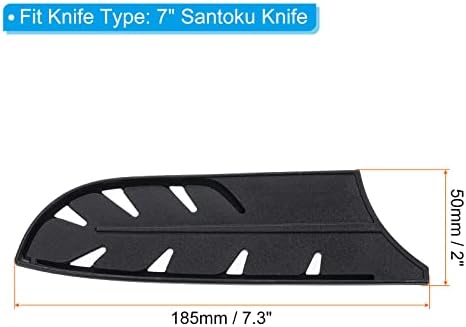 Perfect Protection for 7 Santoku Knives Black Size 73x2in