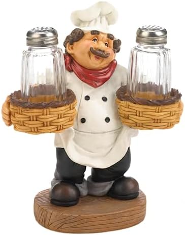 Accent Plus Stylish Chef Holder Salt Pepper Set