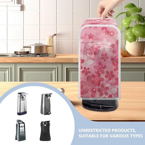 Skip the Spill Pink Floral Can Opener Cover by Mintulipy