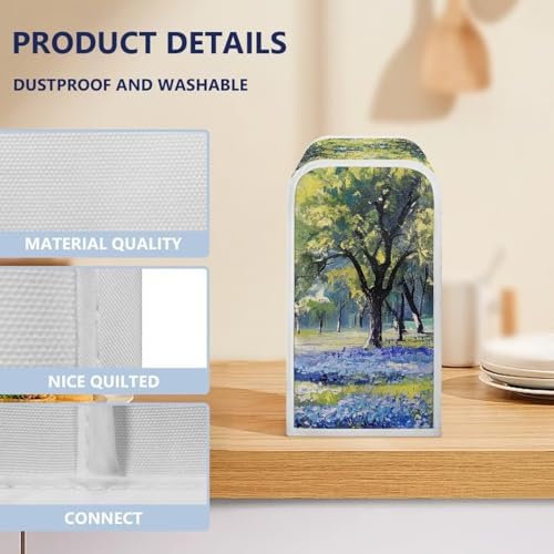 ZOUTAIRONG Blue Flower Park Can Opener Cover - Durable and Waterproof