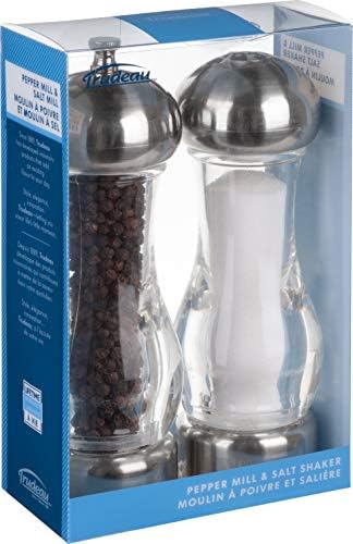 Trudeau Pepper Mill and Salt Shaker Set 7-Inch Tall