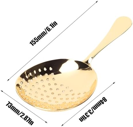 Stainless Steel Julep Strainer Ergonomic Handle for Home Commercial Use
