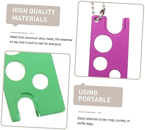 TIDTALEO Essential Oil Bottle Opener 3pk Aluminum Alloy Key Ring