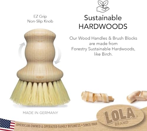 Lola Tampico Original Vegetable Palm Brush Eco-Friendly Comfortable