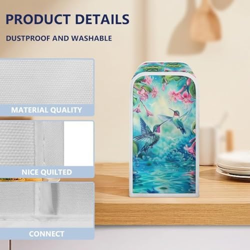 Todiyaddle Elegant Hummingbird Can Opener Dust Cover Hibiscus