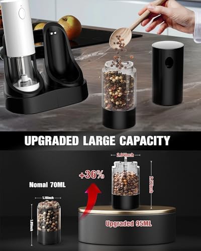 Rechargeable Salt Pepper Mill Set