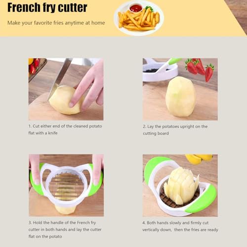 3-Piece Kitchen Set French Fries Crinkle Cleaning Brush