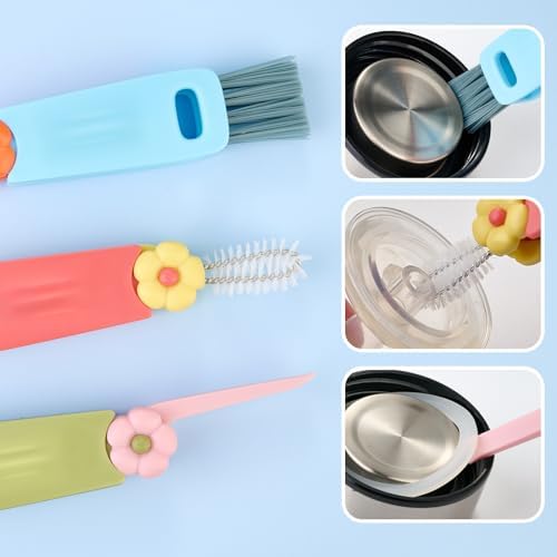 3-in-1 Multifunctional Lid Cleaning Brush Set for Cups Bottles