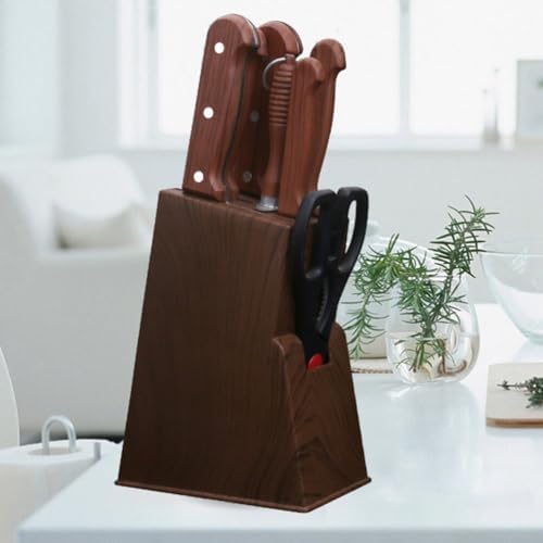 UPKOCHSturdyUniversalBrownWood Knife Block