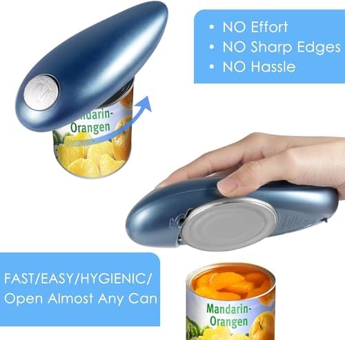 One-Touch Electric Can Opener Smooth Edge Best Gift for Seniors