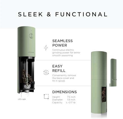 Electric Salt and Pepper Grinder Set