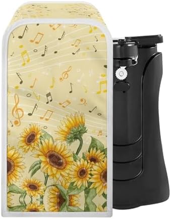 Oamsistay Sunflower Note Can Opener Covers - Machine Washable Dust Proof Small Appliance Cover