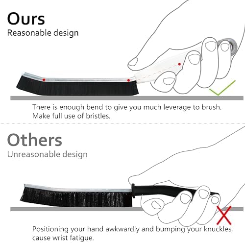 AHUIFT 2-Piece Crevice Cleaning Brush Set Durable for Tight Spaces
