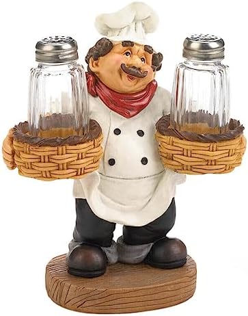 Accent Plus Stylish Chef Holder Salt Pepper Set