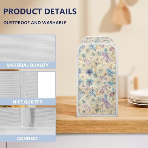 Dragonfly Floral Can Opener Cover Anti-Stain
