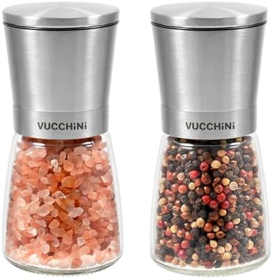 Adjustable Stainless Steel Salt Pepper Mill Set