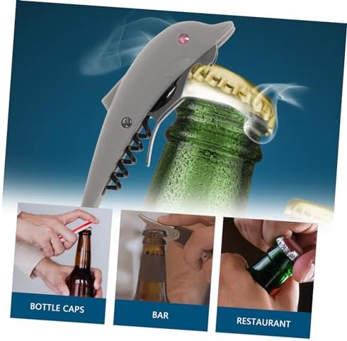 HOLIDYOYO Dolphin Shaped Electric Bottle Opener for Beer Wine