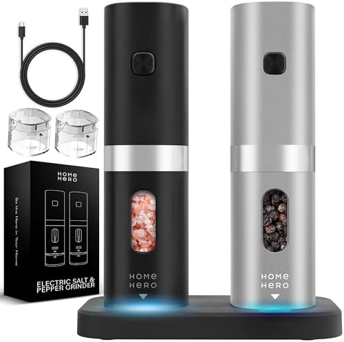 Home Hero Electric Salt and Pepper Grinder Set