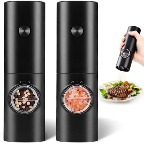 Gulex Electric Salt and Pepper Grinder Set Automatic Ceramic Mill Set