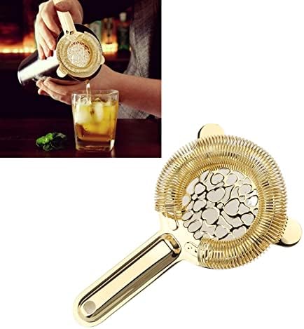 CDQL Stainless Steel Cocktail Strainer - Professional Bartending Tool for Home Kitchen