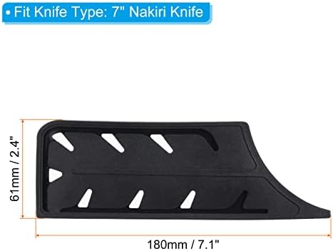 Patikil 4 x Plastic Safety Knife Covers for 7 Nakiri Knives Black
