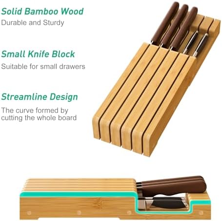 Elevate Your Kitchen with This Stunning Bamboo Knife Block