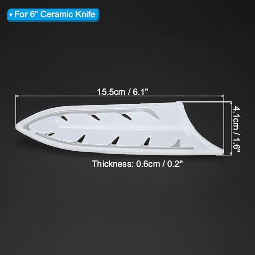 Premium Set of 4 Transparent Knife Sheaths for 6-Inch Ceramic Knives