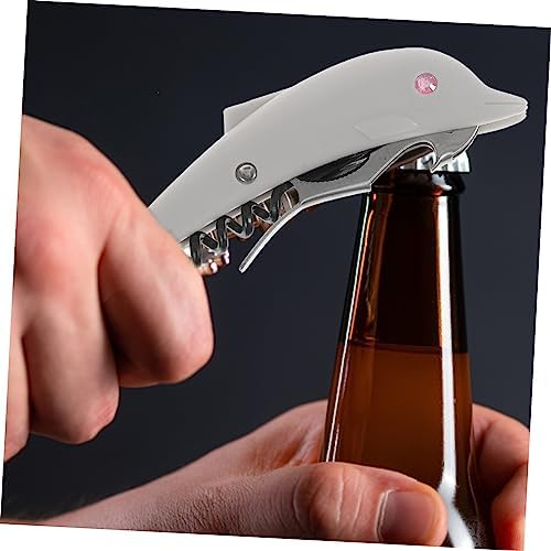 HOLIDYOYO Dolphin Shaped Electric Bottle Opener for Beer Wine