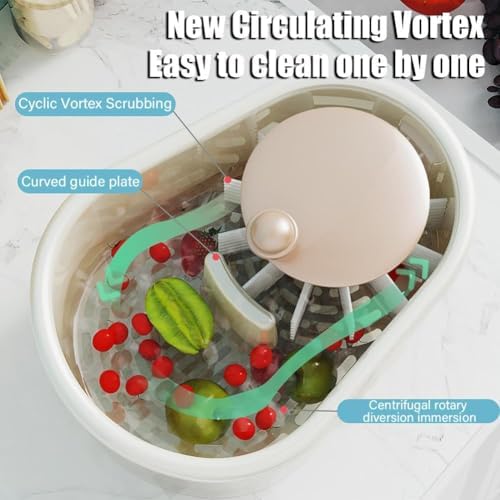 Nnowpl Fruit Cleaner Spinner - Portable Compact Kitchen Tool