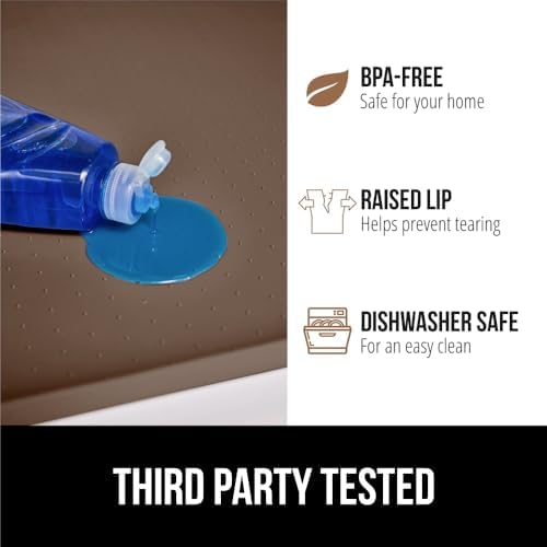 Gorilla Grip Silicone Under Sink Mat Magnetic Knife Holder Waterproof Stainless Steel