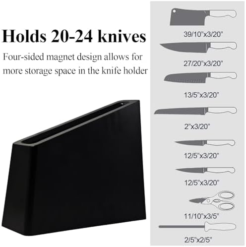 Elegant Magnetic Knife Holder Block